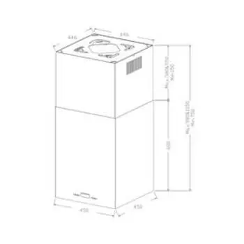 Вытяжка Körting KHA 45970 W Cube, островная, 950 м3/ч, 5 скоростей, 45 см, белая