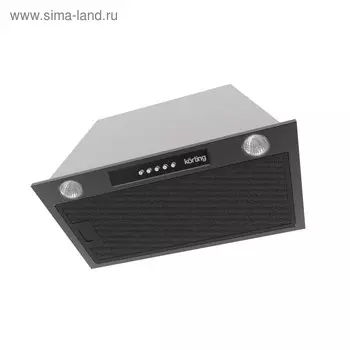 Вытяжка Krting KHI 6530 N, встраиваемая, 450 м3/ч, 3 скорости, 52 см, чёрная