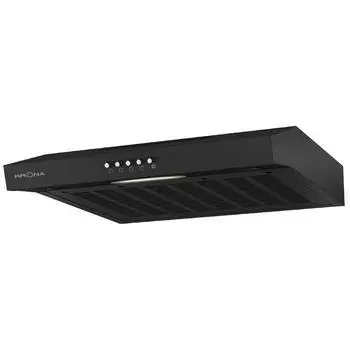 Вытяжка KRONA ERMINA 500 BLACK PB, плоская, 455 м3/ч, 3 скорости, 50 см, чёрная