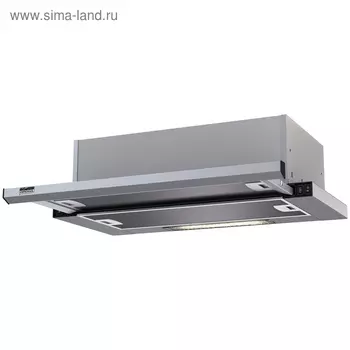 Вытяжка KRONA KAMILLA slim 600, встраиваемая, 550 м3/ч, 3 скорости, 60 см, серебр.