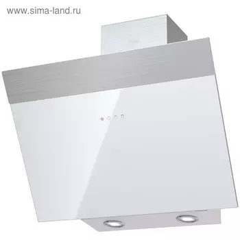 Вытяжка KRONA KRISTEN 600 WHITE/INOX S, наклонная, 1000 м3/ч, 3 скорости, 60 см
