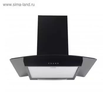 Вытяжка Kuche KIB 600 BL, купольная, 650 м3/ч, 3 скорости, кнопки, 60 см, чёрная