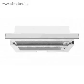 Вытяжка Midea MH60P450GW, встраиваемая, 900 м3/ч, 2 скорости, 60 см, белая