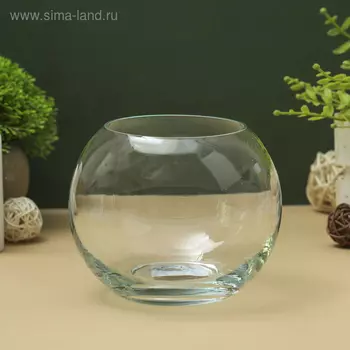 ваза "Шар" d=8,5см, h=11см. из прозрачного стекла (без декора)