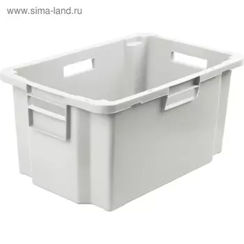 Ящик мясной, конусный, сплошной 600х400х300 белый морозостойкий
