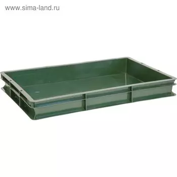 Ящик универсальный, сплошной 600x400x75 зеленый