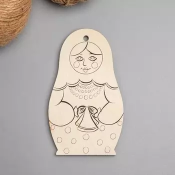 Заготовка для творчества «Матрёшка с платком»
