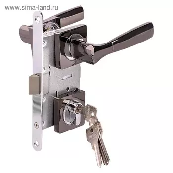 Замок врезной MARLOK 85/5218-ЦМ60, межосевое 85 мм (Тип 4), цвет черный никель