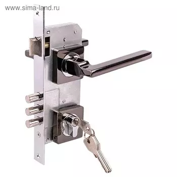 Замок врезной MARLOK 85/5220-ЦМ60, межосевое 85 мм (Тип 2), цвет черный никель