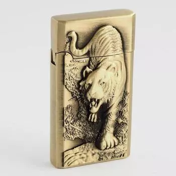 Зажигалка газовая «Тигр», пьезо, 13.56.4 см