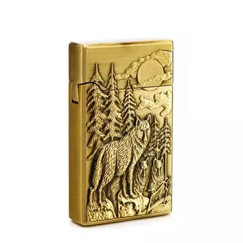 Зажигалка газовая для курения «Волк», металлическая, пьезо, 1.23.26.2 см