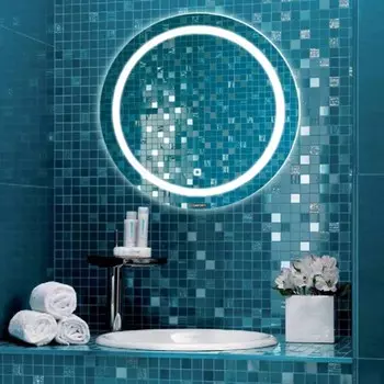 Зеркало Comforty Круг 75, LED-подсветка, бесконтактный сенсор, 75х75 мм