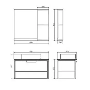 Зеркало шкаф Comforty Кёльн 90 для ванной комнаты, цвет дуб тёмный