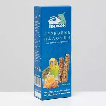 Зерновые палочки «Пижон» для птиц, медовые, 2 шт., 90 г