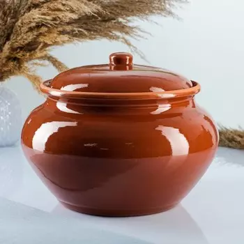 Жаровня Кунгурская керамика, 5 л, коричневая