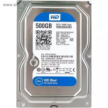 Жесткий диск WD Blue 500Gb (WD5000AZRZ) SATA-III