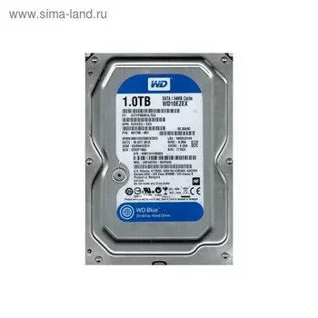 Жесткий диск WD WD10EZEX Caviar Blue, 1Тб, SATA-III, 3.5"
