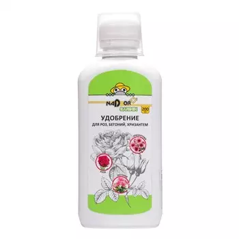 Жидкое минеральное удобрение "Nadzor Garden" для роз, бегоний и хризантем, 200 мл