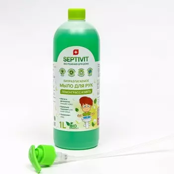 Жидкое мыло SEPTIVIT "Лемонграсс и Мята", 1 л