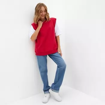 Жилет женский MINAKU: Casual Collection, фуксия, размер 50-52