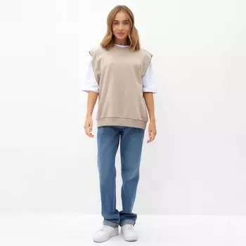 Жилет женский MINAKU: Casual Collection, молочный, размер 42-44