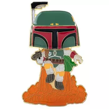 Значок Funko POP! Pin Star Wars Boba Fett Flying Large Enamel Pin