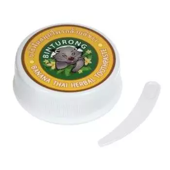 Зубная паста Binturong Banana Thai Herbal Toothpaste, c экстрактом банана, Тайланд, 33 г