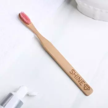 Зубная щетка, бамбук Shine, 18 х 2 х 2 см