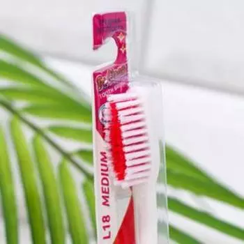 Зубная щётка Dr.Clean, L18, средняя жесткость, микс
