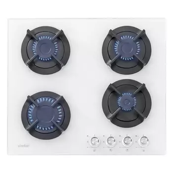 Газовая варочная панель Simfer H60N40W416, чугунные решетки, автоподжиг