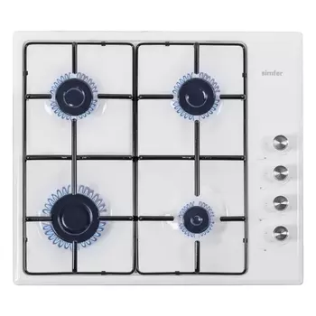 Газовая варочная панель Simfer H60Q40W401 серия Comfort, с автоподжигом, белая