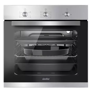 Газовый духовой шкаф Simfer B6GM12016, газовый гриль, 3 режима работы