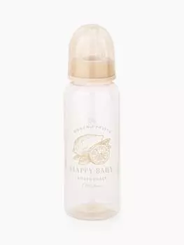 Бутылочка с силиконовыми сосками, Happy Baby, 250мл, beige