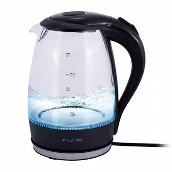 Чайник 1.5л электрический с синей LED подсветкой, 1700B