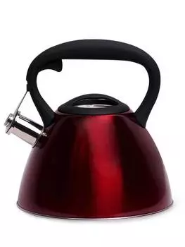 Чайник со свистком, Kamille, 3л, красный