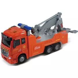 Дорожная техника, кабина die-cast, инерционный механизм, свет, звук, оранжевый, 1:43 Funky toys FT61085