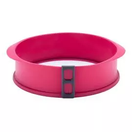 Форма силиконовая, Kamille, круглая, со стеклянным дном, 26x7см