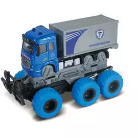 Грузовик с краш-эффектом, кабина die-cast, фрикционный, 6*6, 1:43 Funky toys FT61098