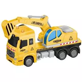 Экскаватор, кабина die-cast, инерционный механизм, свет, звук, 1:43 Funky toys FT61080