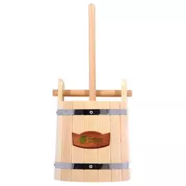 Кадка для воды и заготовки солений, &amp; quot;Банные штучки&amp; quot;, с замком и гнётом, липа, 10л