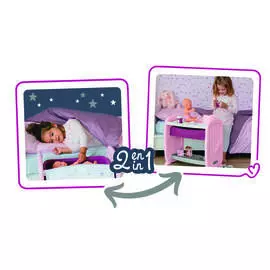 Кроватка для пупса 2 в 1, Smoby, Baby Nurse, регулируемая высота