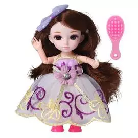 Кукла, Funky Toys, Малышка Лили брюнетка с расческой, 16см