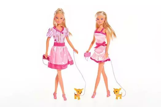 Кукла, Simba, Штеффи с собачкой и аксессуарами