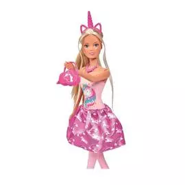 Кукла, Simba, Штеффи в розовом платье с единорогом
