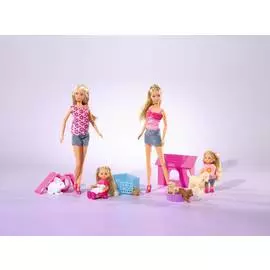 Куклы, Simba, Штеффи и Еви с кроликами/собаками, 2 вида, 5732156