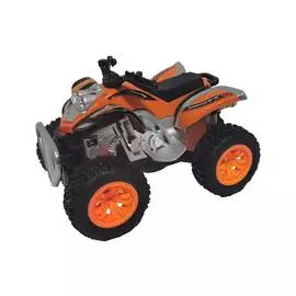 Квадроцикл die-cast, инерционный механизм, рессоры, свет, звук, оранжевый, 1:24 Funky toys FT61063