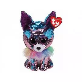 Мягкая игрушка, TY, Чармд чихуахуа, с пайетками, розовый, 15см