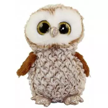 Мягкая игрушка, TY, Перси сова, коричневый, 15см