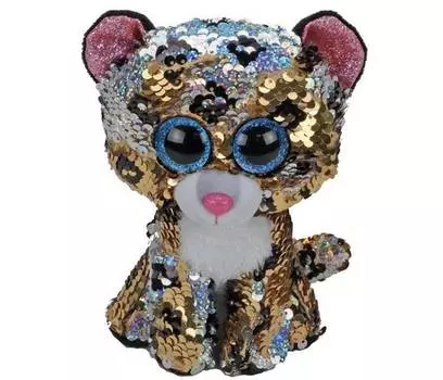 Мягкая игрушка, TY, Стерлинг леопард, с пайетками, 25см