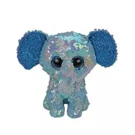 Мягкая игрушка, TY, Стюарт слон, с пайетками, 15см